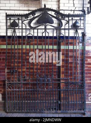 Open gate in Paisley, Scotland. Stock Photo