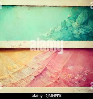 vintage pastel background with flowers Stock Photo