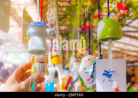 Summer of wind chimes (Japanese culture) Stock Photo