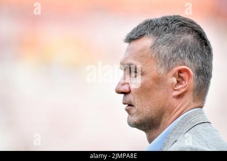 Vicenza, Italy. 06th Aug, 2022. Milan's Paolo Maldini during LR Vicenza vs AC Milan, friendly football match in Vicenza, Italy, August 06 2022 Credit: Independent Photo Agency/Alamy Live News Stock Photo