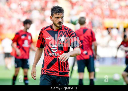 Vicenza, Italy. 06th Aug, 2022. Milan's Alessandro Florenzi portrait during LR Vicenza vs AC Milan, friendly football match in Vicenza, Italy, August 06 2022 Credit: Independent Photo Agency/Alamy Live News Stock Photo
