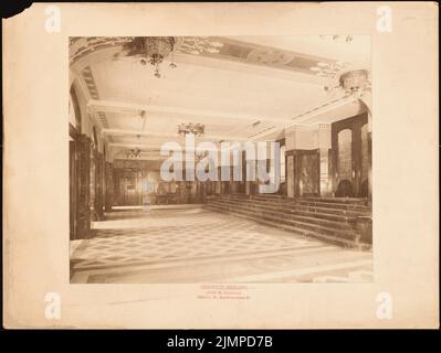 Seeling Heinrich (1852-1932), Schauspielhaus in Frankfurt/Main (1899): Vestibule's view. Photo on paper, on cardboard, 33 x 43.9 cm (including scan edges) Seeling Heinrich  (1852-1932): Schauspielhaus, Frankfurt/Main Stock Photo