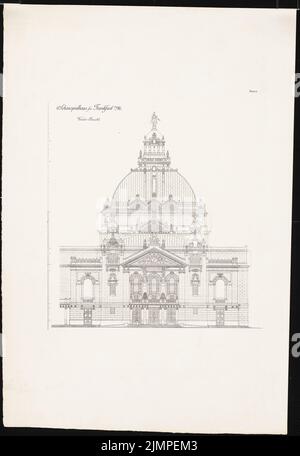 Seeling Heinrich (1852-1932), Schauspielhaus in Frankfurt/Main (1899): View. Pressure on cardboard, 51.8 x 35.6 cm (including scan edges) Seeling Heinrich  (1852-1932): Schauspielhaus, Frankfurt/Main Stock Photo