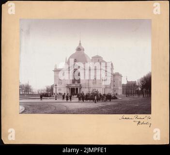 Seeling Heinrich (1852-1932), city theater in Rostock (1893): View. Photo on paper, 49 x 57.4 cm (including scan edges) Seeling Heinrich  (1852-1932): Stadttheater, Rostock Stock Photo