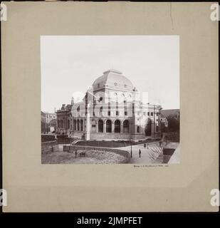 Seeling Heinrich (1852-1932), City Theater in Essen (1895): View. Photo on paper, 39.8 x 41 cm (including scan edges) Seeling Heinrich  (1852-1932): Stadttheater, Essen Stock Photo