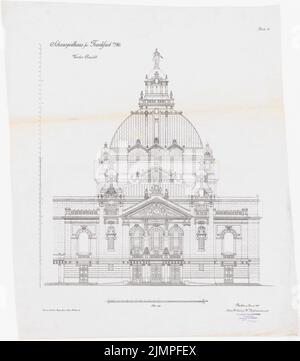 Seeling Heinrich (1852-1932), Schauspielhaus in Frankfurt/Main (1899): View. Ink on linen, 75.9 x 66.9 cm (including scan edges) Seeling Heinrich  (1852-1932): Schauspielhaus, Frankfurt/Main Stock Photo