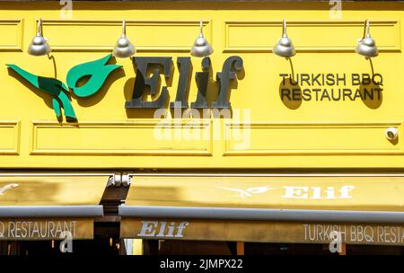 Elif Turkish BBQ Restaurant on Bold Street in Liverpool Stock Photo