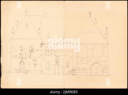 Lehmmübner Paul (1855-1916), town hall in Goslar (1903): View. Pencil on the box, 35.3 x 50.7 cm (including scan edges) Lehmgrübner Paul  (1855-1916): Rathaus, Goslar Stock Photo