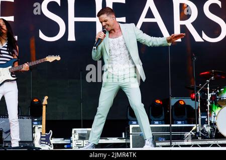 City of Brighton and Hove, Jake Shears formerly of The Sissor Sisters performing at Brighton Pride 2022, We Are Fabuloso. 7th August 2022 Stock Photo