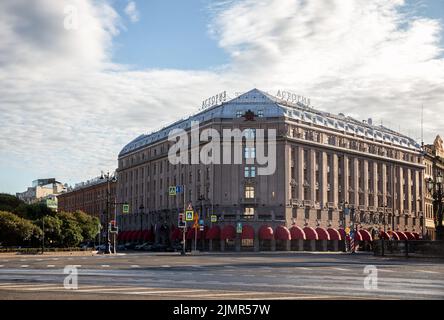 St. Petersburg, Russia - July 17, 2022: Historic hotel Astoria in St. Petersburg on St. Isaac's Square Stock Photo