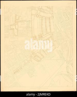 Jansen Hermann (1869-1945), competition for the development of the inner Rayon, Cologne (1919-1919): basic plan 1: 2500. Pressure on cardboard, 84.9 x 70.9 cm (including scan edges) Jansen Hermann  (1869-1945): Wettbewerb zur Bebauung des Inneren Rayons, Köln Stock Photo