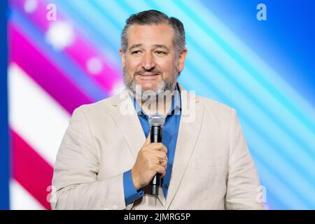 Dallas, TX - August 5, 2022: Senator Ted Cruz speaks during CPAC Texas 2022 conference at Hilton Anatole Stock Photo