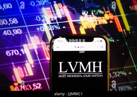 An LVMH sign shop (Moet Hennessy. Louis Vuitton) at 22 Avenue Montaigne on  April 27, 2020 in Paris, France. Photo by David Niviere/ABACAPRESS.COM  Stock Photo - Alamy
