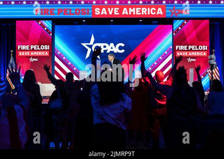 Dallas, TX - August 4, 2022: Sean Hannity speaks during CPAC Texas 2022 conference at Hilton Anatole Stock Photo