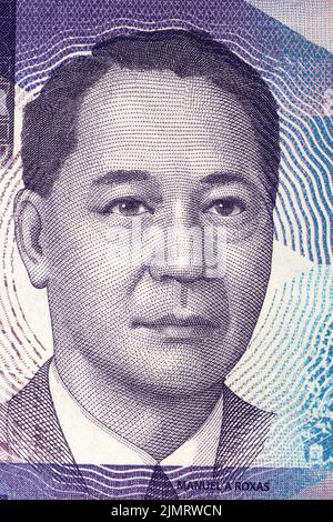 Manuel Roxas portrait from Philippine peso Stock Photo