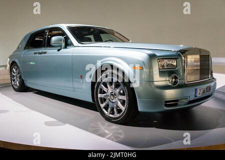 Munich, Germany - March 10, 2016: Rolls Royce Ghost on display at BMW World in Munich, Germany Stock Photo