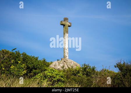 Crucifix on Chausey island, Brittany, France Stock Photo