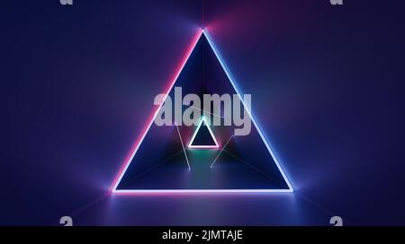 Abstract glowing colorful triangular laser rays neon Stock Photo - Alamy