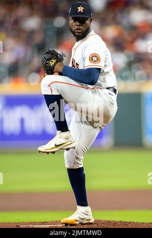 Houston Astros' Cristian Javier (53) pitches in the second inning of a ...