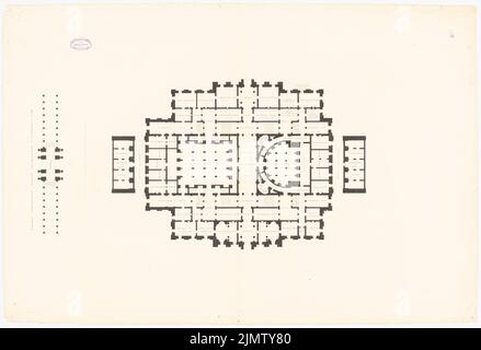 Wentzel Emil, Parliament in Sydney (1859): floor plan KG. Ink on cardboard, 70.5 x 103.4 cm (including scan edges) Wentzel Emil : Parlament, Sydney Stock Photo