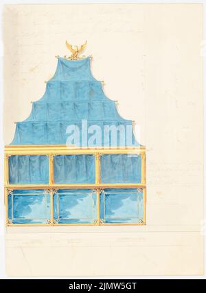 Strack Johann Heinrich (1805-1880), buffet (without dat.): Upper. Pencil watercolored on paper, 32.9 x 24.3 cm (including scan edges) Strack Johann Heinrich  (1805-1880): Buffet Stock Photo