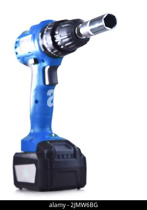 A screw gun isolated on white background Stock Photo