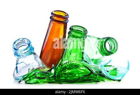 GLASS RECYCLING BOTTLES WASTE BACKGROUND PATTERN Stock Photo - Alamy