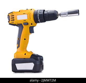 A screw gun isolated on white background Stock Photo