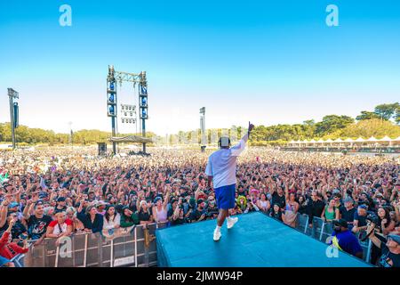 San Francisco, USA. 07th Aug, 2022. Pusha T performs at the Lands End Stage during the Outside Lands 2022 Music and Arts Festival held in Golden Gate Bridge Park in San Francisco, CA on August 7, 2022. (Photo by Alive Coverage/Sipa USA) Credit: Sipa USA/Alamy Live News Stock Photo