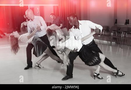 People practicing samba Stock Photo