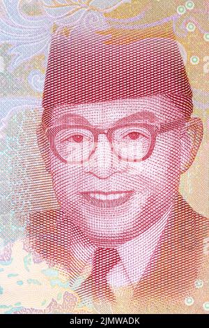 Muhammad Hatta portrait from Indonesian money Stock Photo - Alamy