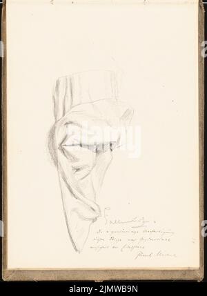 Michel Paul sen. (1877-1938), sketchbook. 1899 (1898-1898): Folding. Pencil on paper, 25.3 x 18.5 cm (including scan edges) Michel Paul sen.  (1877-1938): Skizzenbuch. 1899 Stock Photo