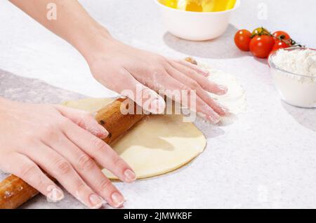 Dough preparation Stock Photo