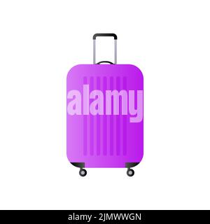 Travel suitcase. Isolated on white background. Vector illustration. Stock Vector