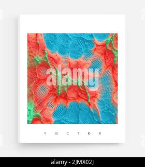 Abstact texture. Background with dynamic particles. 3d vector Illustration. Stock Vector