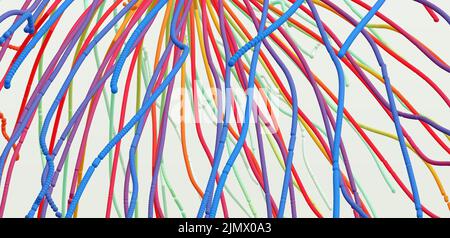 Connection structure with dynamic particles. Abstract background with dynamic effect. Futuristic technology style. 3d vector illustration. Stock Vector