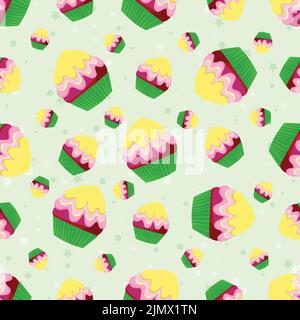Green seamless sweets backgrounds Stock Vector