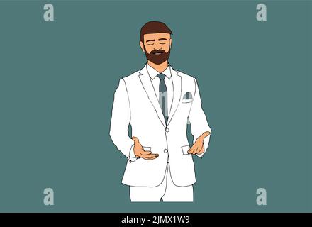 Business man cartoon character.- vector illustration Stock Vector