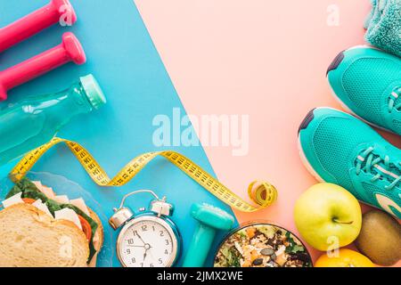 Workout composition with space top Stock Photo