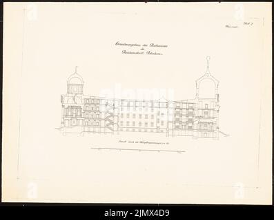 Hoffmann Ludwig (1852-1932), expansion of the town hall in Potsdam (1920): Not yet recorded. Material/technology N.N. Captured, 53.5 x 70.8 cm (including scan edges) Hoffmann Ludwig  (1852-1932): Erweiterung des Rathauses, Potsdam Stock Photo