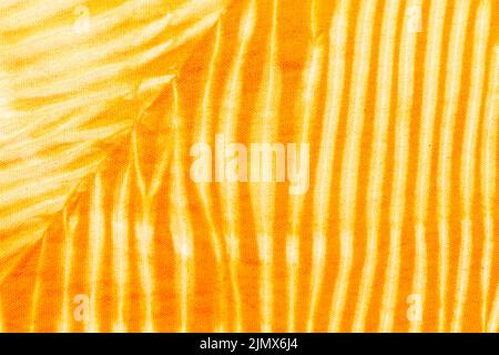 Flat lay colorful tie dye fabric Stock Photo