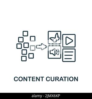 Content Curation icon. Monochrome simple Community icon for templates ...