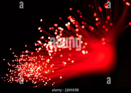Fiber optics lights abstract background Stock Photo