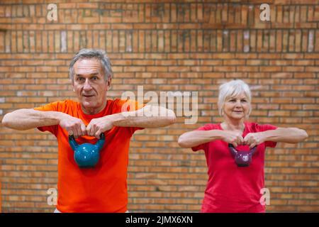 Fitness concept with grandparents Stock Photo