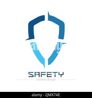Safety. A design element for a logo, brand, sticker or label. Icon template for websites and applications. Flat style. Stock Vector