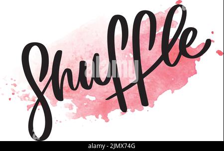 Shuffle dance letter. Abstract modern art design. Banner Stock Vector