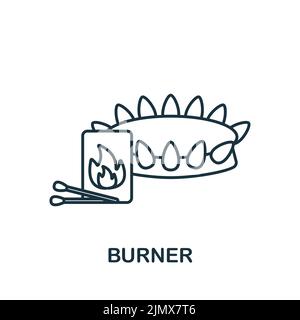 Burner icon. Monochrome simple Cooking icon for templates, web design and infographics Stock Vector