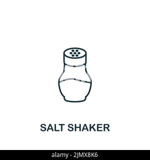 Salt Shaker icon. Monochrome simple Cooking icon for templates, web design and infographics Stock Vector