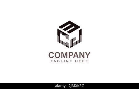 Letter MCJ Logo, Three Letter Logo, Alphabet M C J Hexagon Shape Vector Icon Template Stock Vector