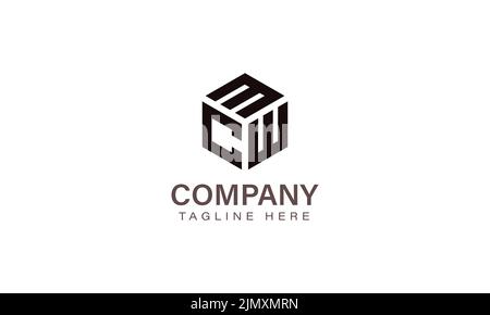 Letter MCW Logo, Three Letter Logo, Alphabet M C W Hexagon Shape Vector Icon Template Stock Vector